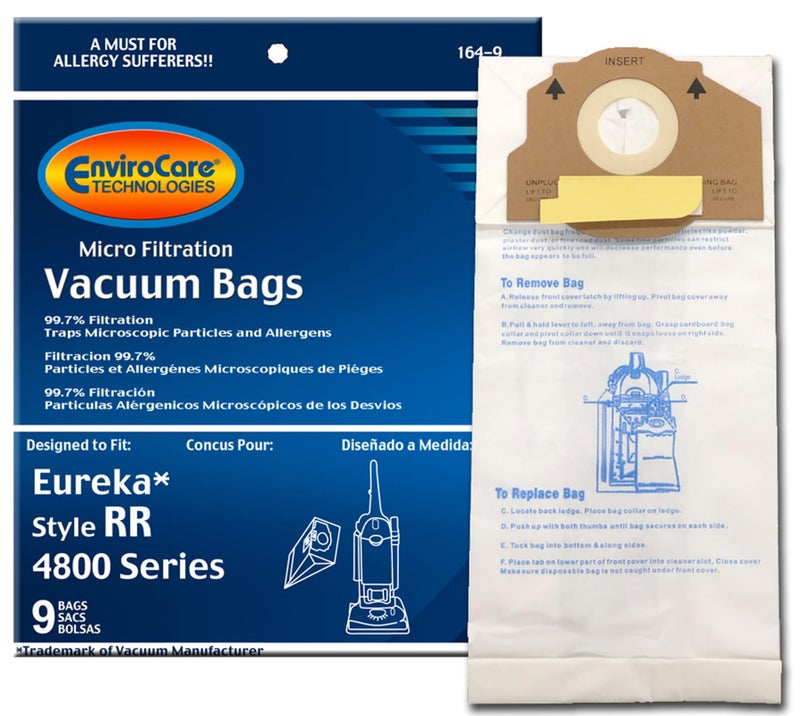 EnviroCare Replacement Vacuum Bags for Eureka RR, 61115 Boss Smart Vac 4800. 9 Pack - Image 1